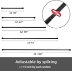 GXOACKJ 2 Pack Black Curtain Rods - Image 6