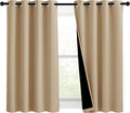 NICETOWN Bedroom Full Blackout Curtain Panels, Super Thick Insulated Grommet by NICETOWN