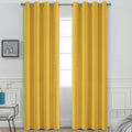 Yakamok Mustard Yellow Room Darkening Grommet Window Drapes Thermal Insulated by Yakamok