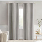 MIULEE Stone Back Tab Blackout Curtains 90 Inches Long 2 Panels Set by MIULEE
