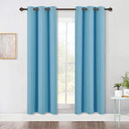 NICETOWN Blackout Window Curtains 70" L, 2 Panels, 34 inch, Teal Blue, Grommet by NICETOWN