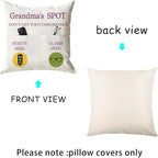 ONFAON Grandma Gifts, Grandma's Spot Throw Pillow Covers 18x18 Inch, Birthday - Image 4