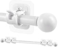 Curtain Rods No Drilling for Windows Set 30 to 45 Inch, 5/8 Inch Diameter by Tidisort
