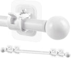 Curtain Rods No Drilling for Windows Set 30 to 45 Inch, 5/8 Inch Diameter by Tidisort