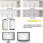 Chyhomenyc Cream Valance for Windows, Light Filtering Faux Linen Textured Small - Image 6