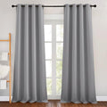 NICETOWN Silver Grey Curtains 96 inches Long, Grommet Thermal Insulated by NICETOWN
