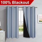 NICETOWN 100% Blackout Curtains 45 inches Long, 1 Pair, 42 inches Width Each - Image 2