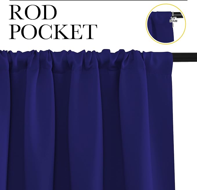 NICETOWN Blackout Curtains for Living Curtains, 1 Pair, 34-inch W x 84-inch L - Image 2
