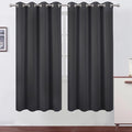 LEMOMO Dark Grey Thermal Blackout Curtains/52 x 72 Inch/Set of 2 Panels Room by Lemomo