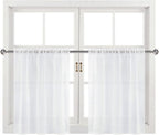 DWCN White Sheer Curtains for Kitchen Windows - Image 9