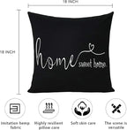 MFGNEH Home Sweet Home Quotes Farmhouse Pillow Covers 18x18 Inch, Farmhouse - Image 6
