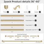 Modern Gold Curtain Rods 2 Pack - Image 5