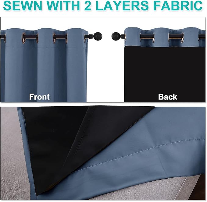 NICETOWN 100% Blackout Curtains - Image 5