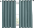 NICETOWN Thermal Insulated Greyish Blue Blackout Curtains - Image 2