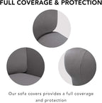 PureFit Super Stretch Sofa Slipcover – Spandex Non Slip Soft Couch Sofa Cover - Image 3