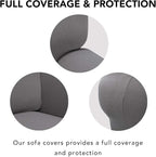 PureFit Super Stretch Sofa Slipcover – Spandex Non Slip Soft Couch Sofa Cover - Image 3