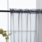 SpaceDresser Basic Rod Pocket Sheer Voile Window Curtain Panels Grey 1 Pair 2 - Image 4