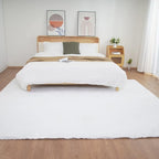 Ghouse White 8x10 Area Rug Fluffy Faux Rabbit Fur Rug White Plush Shag Rug - Image 2