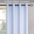 Gradient Color Ombre Blackout Curtains Black Thickening Polyester Eyelet Top - Image 3