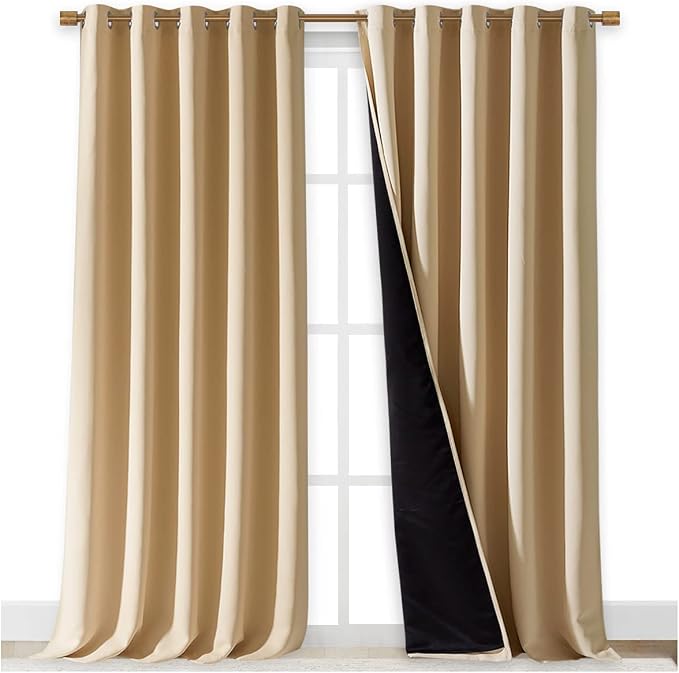 NICETOWN Thermal Insulated 100% Blackout Curtains, Cold Noise Reducing - Image 2