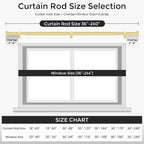 Gold Curtain Rods for Windows 36 to 240 Inch, Size:36-240 Inch - Image 5