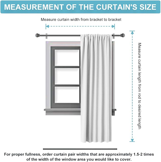 RYB HOME Curtains for Bedroom Living Room 72 inches Long, Thermal Insulated - Image 8