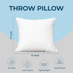 Utopia Bedding Throw Pillows – 17 x 17 Inches Down Alternative Pillows - Image 3