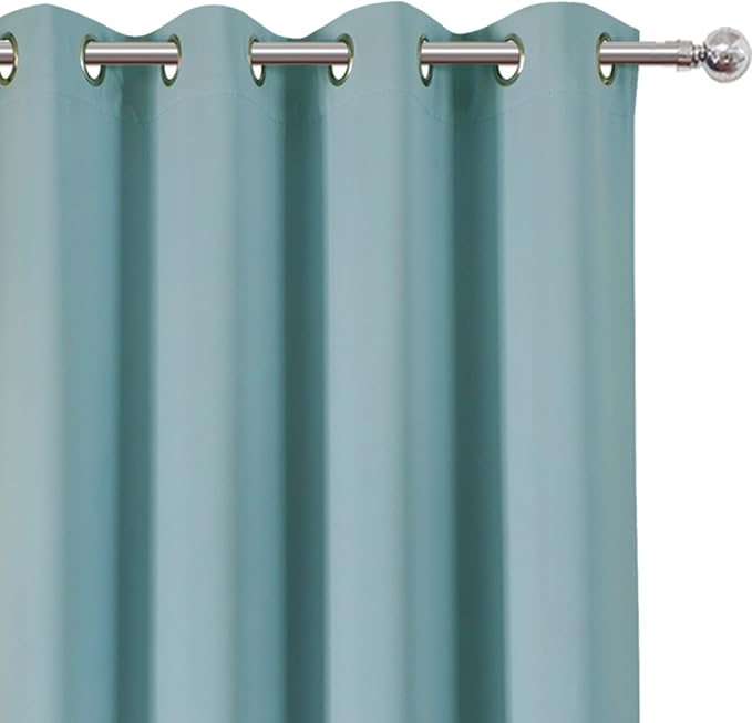 LEMOMO Stone Blue Thermal Blackout Curtains/52 x 72 Inch/Set of 2 Panels Room - Image 6