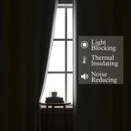 Estelar Textiler Yellow and Greyish White Ombre Blackout Curtains 45 Inch - Image 3