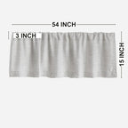 2 Pack Faux Linen Valance for Windows Kitchen Living Room Valances Rod Pocket - Image 7