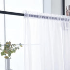 SpaceDresser Sheer Voile Window Treatment Rod Pocket Curtain Panels - Image 6
