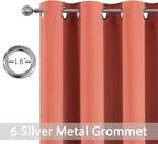 Yakamok Thermal Curtains Blackout Curtain Panels, Room Darkening Solid Grommet - Image 2