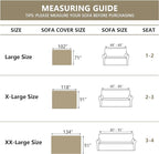 MYSKY HOME Khaki Sectional Sofa Covers Chenille Couch Cover - Image 6