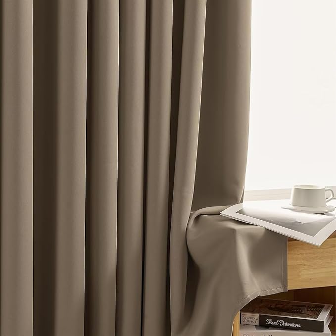 Joydeco Blackout Curtains for Bedroom 90 inch Long 2 Panels, Thermal Insulated - Image 3