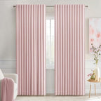 MIULEE Baby Pink Back Tab Blackout Curtains 84 Inch Length 2 Panels Set by MIULEE
