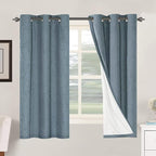 H.VERSAILTEX Primitive Linen Curtains 100% Blackout Curtain Drapes Burlap by HVERSAILTEX