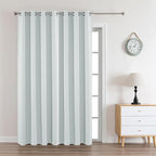 Joydeco Greyish White Custom Solid Single Blackout Curtain by JOYDECO