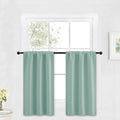 RYB HOME Blackout Cafe Curtains 30 inch Length, Short Light UV Heat Blocking by RYBHOME