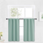 RYB HOME Kitchen Blackout Curtains Over Sink 36 inch Length, Rod Pocket Summer by RYBHOME