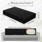 Newwiee Set of 4 Stretch Patio Cushion Covers Sofa Couch Seat Chair Slipcovers - Image 2