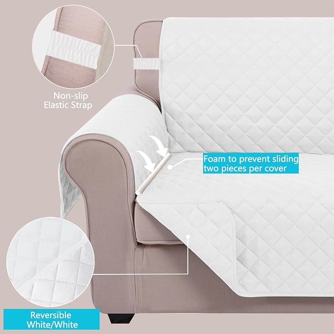 U-NICE HOME 4 Seater Sofa Cover 91 Inch Large Couch Covers - Image 3
