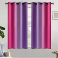 Yakamok Pink and Purple Blackout Curtains, Ombre Full Room Darkening Window by Yakamok