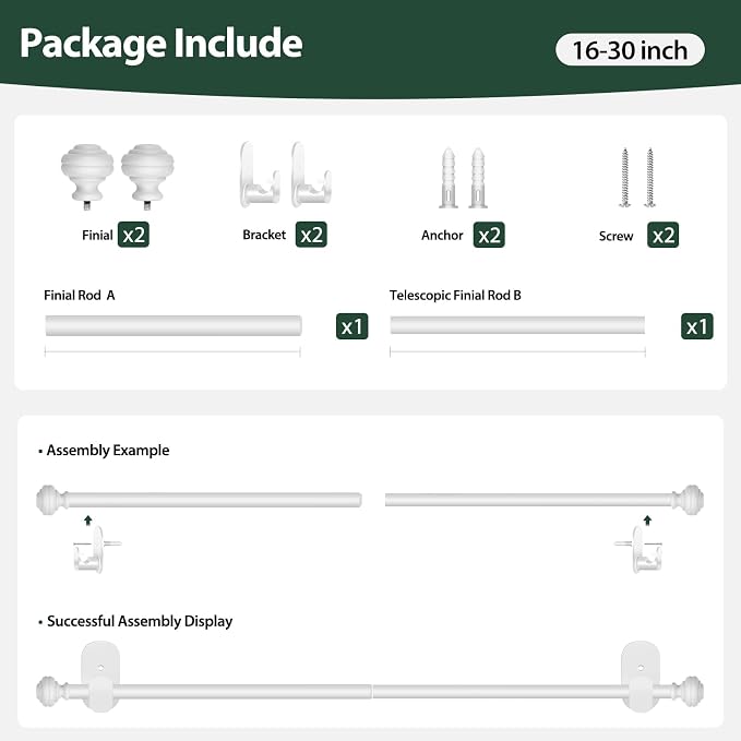 KAMANINA Curtain Rods No Drilling - Image 8