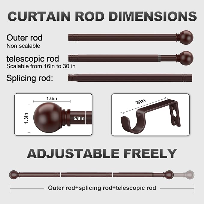 Bronze Curtain Rods for Bedroom - Image 3