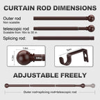 Bronze Curtain Rods for Bedroom - Image 3