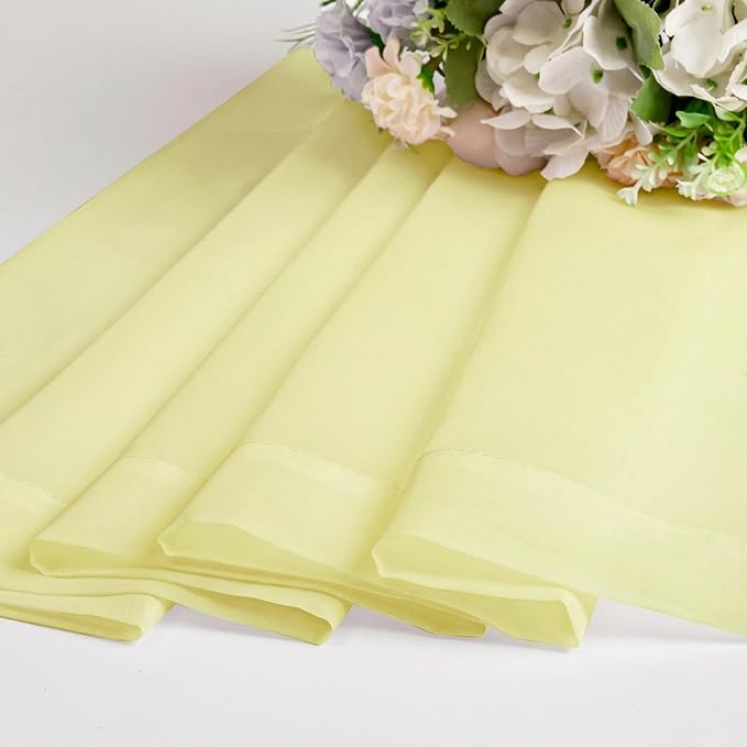 Chyhomenyc Sheer Curtains 36 inch Length 2 Panels Set - Image 9