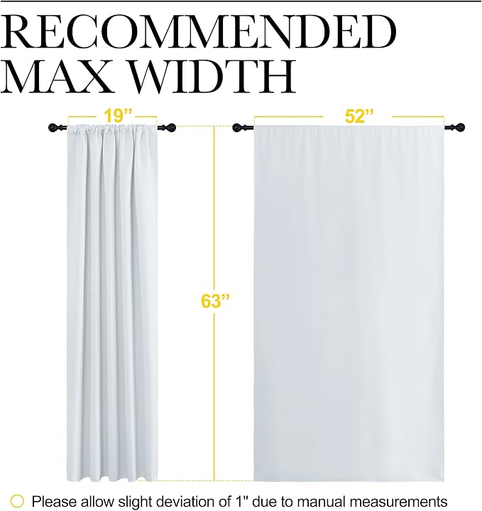 NICETOWN Greyish White Bedroom Curtain Panels - Image 8
