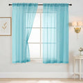 Sheer Curtains 63 Inch Length 2 Panels, Voile Sheer Curtain by Home