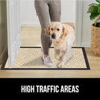 GORILLA GRIP 100% Waterproof All-Season WeatherMAX Doormat, US Designed Natural - Image 6