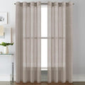 H.VERSAILTEX Linen Curtains Flax Linen Blended Curtain Panels by HVERSAILTEX